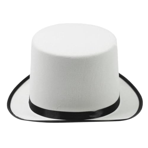 Finlon Klassischer weier Fedora-Hut für formelle Kostüme – Design von Finlon