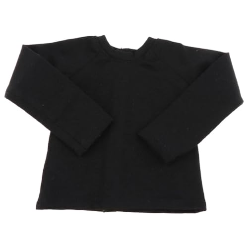 Finlon Modische Kleidung, T-Shirt-Oberteile mit rmeln für 1/4-BJD-Puppen – verkleiden Sie Sich in Schwarz von Finlon