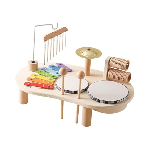 Finlon Montessori Xylophon-Trommelset für |Sensorisches Lernen 3-6 Jahre |Geschenkset mit Musikinstrumenten von Finlon