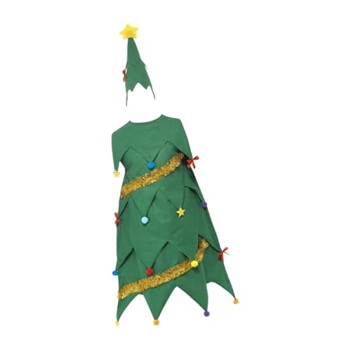 Finlon Tragbares Herren-Weihnachtsbaumkostüm mit Hut – festliche Cosplay-Requisiten für Rollenspiele, Maskeraden und Karneval von Finlon