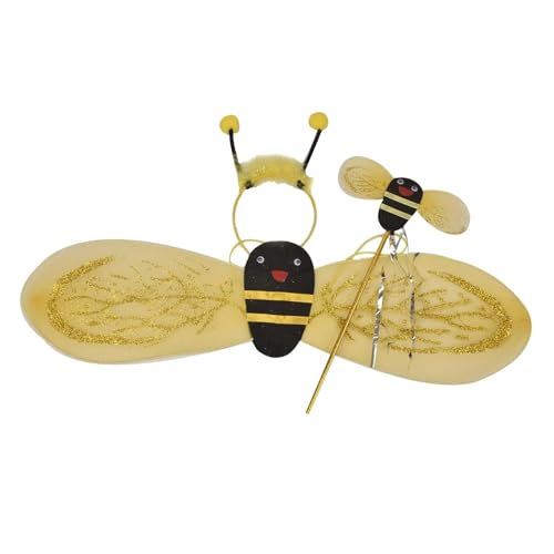 Finlon für Bienenkostüm mit Stirnband – lustige Rollenspiel-Requisiten für Verkleidungen und Bühnenauftritte – Feenstock-Design von Finlon