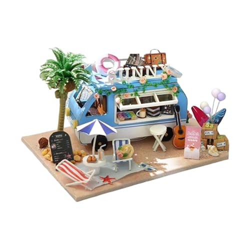 Miniatur-Puppenhaus-Bausatz aus Holz zum Selbermachen – lustiges und charmantes Modellhaus zum Spielen von Finlon