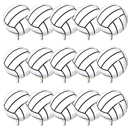 Volleyball-Ballons, 45,7 cm, Mylar-Volleyball-Ballons, Aluminiumfolien-Ballons für Geburtstagsparty, Sport, Motto-Party, Dekoration für Geburtstag, Urlaub, Partyzubehör, 15 Stück Volleyball-Ballons, 45,7 cm, Mylar-Volleyball-Ballons, Aluminiumfolien-Ballons für Geburtstagsparty, Sport, Motto-Party, Dekoration für Geburtstag, Urlaub, Partyzubehör, 15 Stück von Finypa
