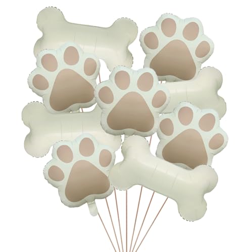 9 x Hunde-Party-Luftballons enthalten 5 graue Pfotenförmige Mylar-Ballons, 4 Knochenformen für Hunde-Party, Babyparty, Kindergeburtstag, Haustierbedarf, Hundewelpen, Geburtstagsparty-Dekorationen 9 x Hunde-Party-Luftballons enthalten 5 graue Pfotenförmige Mylar-Ballons, 4 Knochenformen für Hunde-Party, Babyparty, Kindergeburtstag, Haustierbedarf, Hundewelpen, Geburtstagsparty-Dekorationen von Finypa