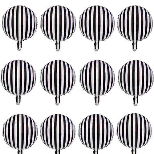 Finypa 12 Stück schwarz und weiß gestreifte Ballons Dekoration Folien-Mylar-Luftballons für Geburtstagsparty, Babyparty, Halloween, Zeremonien, Urlaubspartys, Dekoration, Zubehör, party-Dekoration Finypa 12 Stück schwarz und weiß gestreifte Ballons Dekoration Folien-Mylar-Luftballons für Geburtstagsparty, Babyparty, Halloween, Zeremonien, Urlaubspartys, Dekoration, Zubehör, party-Dekoration von Finypa