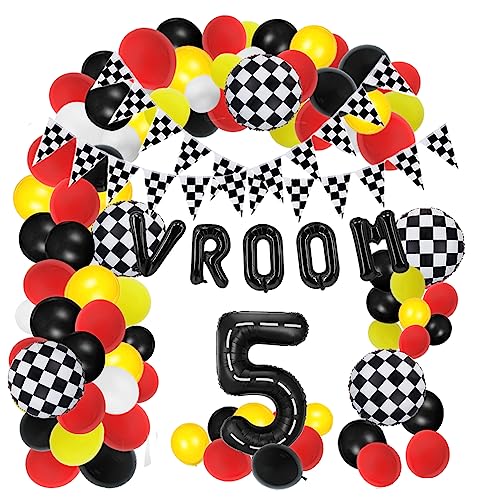 Race Car Balloons Arch Garland Kit 40 Inch Racetrack Number 5 Balloon Black Boys 5rd Birthday Race Car Theme Party Decor Supplies Checkered Racing Monster Truck Themed Party Decorations Race Car Balloons Arch Garland Kit 40 Inch Racetrack Number 5 Balloon Black Boys 5rd Birthday Race Car Theme Party Decor Supplies Checkered Racing Monster Truck Themed Party Decorations von Finypa
