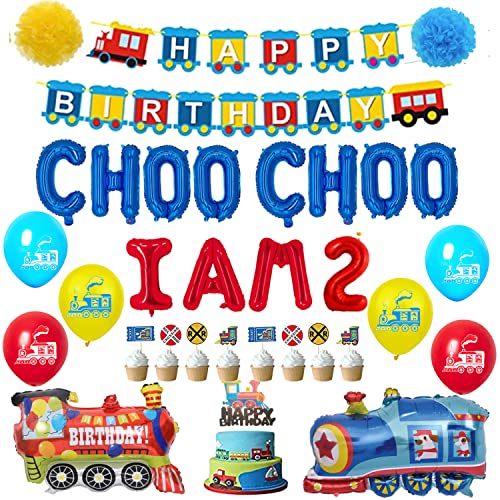 Zug 2nd Birthday Party Dekorationen Zubehör für 2 Year Old Boy Choo Im Zwei Ballons Happy Birthday Banner für Chugga Chugga Zwei Zwei Eisenbahn Party Dekorationen 2nd Birthday Party Zubehör Zug 2nd Birthday Party Dekorationen Zubehör für 2 Year Old Boy Choo Im Zwei Ballons Happy Birthday Banner für Chugga Chugga Zwei Zwei Eisenbahn Party Dekorationen 2nd Birthday Party Zubehör von Finypa