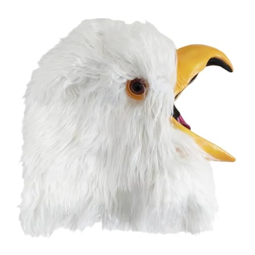 Fiocias Weißkopfseeadler-Kopfmaske, Requisite, Kopfschmuck, Tiervogelmaske für Pub-Festivals, Rollenspiele, Offener Mund Fiocias Weißkopfseeadler-Kopfmaske, Requisite, Kopfschmuck, Tiervogelmaske für Pub-Festivals, Rollenspiele, Offener Mund von Fiocias