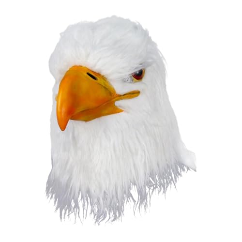 Fiocias Weißkopfseeadler-Kopfmaske, realistisches Cosplay-Kostüm für Rollenspiele, Maskenfest, Mund Schließen Fiocias Weißkopfseeadler-Kopfmaske, realistisches Cosplay-Kostüm für Rollenspiele, Maskenfest, Mund Schließen von Fiocias