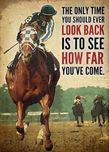 1000 Teile Puzzle, Pferderennen-Sekretariat "The only time you should ever look back is to see how far you 've come", Poster, Spielzeug, Geschenke, Heimkunst-Dekoration 1000 Teile Puzzle, Pferderennen-Sekretariat "The only time you should ever look back is to see how far you 've come", Poster, Spielzeug, Geschenke, Heimkunst-Dekoration von Fiongh
