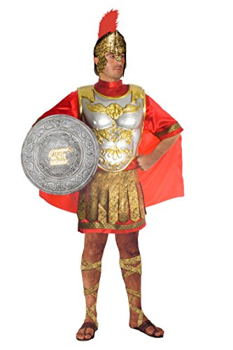 Ciao Fiori Paolo 60019 - Soldat Römer Erwachsenenkostüm, Größe L, rot/silber/gold von Ciao