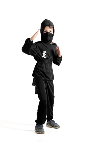 Ciao- Black Ninja Kostüm Verkleidung Junge (Größe 5-7 Jahre) von Ciao