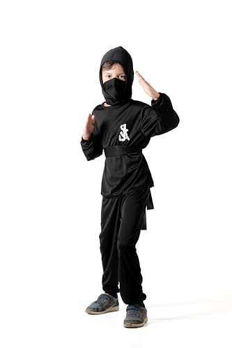 Ciao Black Ninja Kostüm Verkleidung Junge (Größe 5-7 Jahre) von Ciao