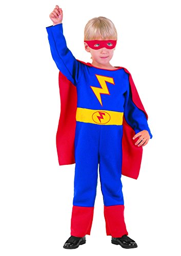 Fiori Paolo Flowers Paolo 61175 Super Hero Kinderkostüm (7-9 Jahre), Blau von FIORI PAOLO