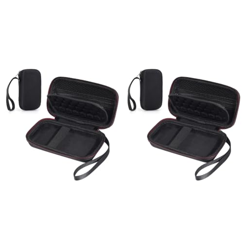 Fiorky 2 Stück tragbare Reisetasche, stoßfeste Eva-Hartschalenhülle mit Netztasche für SD-Karte, USB-Typ-C-Kabel, Retro-Spiel-Reise-Aufbewahrungshalter für Anbrnic RG35XX H/RG353M Handheld von Fiorky