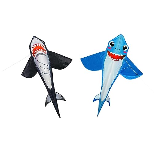 Fiorky Drachen in Form eines großen Hais, einfach zu fliegen, niedliche Tiere, Drachen for Kinder, Geschenk (Hai) von Fiorky