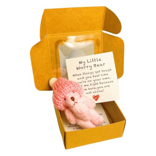 Fiorky Mini Plüsch Teddybär in Box Weich handgefertigt Teddy for Kindergeburtstagsfeier (Pink) von Fiorky