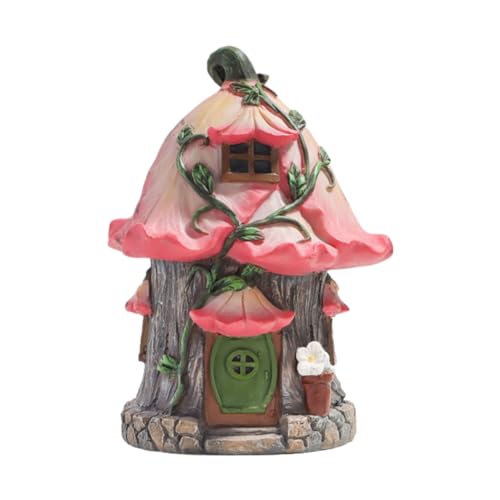 Fiorky Miniatur-Feenhaus-Stuhl-Set, Kunstharz, Bezaubernder Feengarten-Hausstuhl, Mini-Feen-Cottage-Haus for Feengarten, Miniatur-Moos-Landschaft, DIY (Haus) von Fiorky