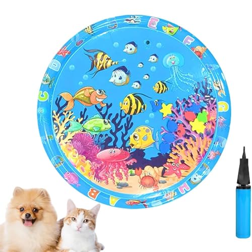 Fiorky Ocean Themed Katzen Wassermatte Falten Wasser erfassenmatte for den Sommer (100 cm) von Fiorky