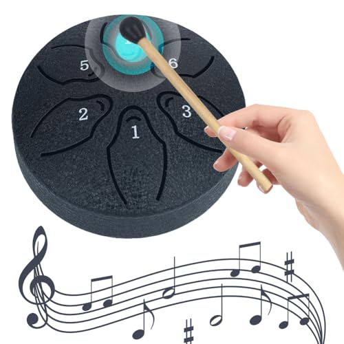 Fiorky Regentrommel-Set, 7,6 cm, 6 Noten, Stahlzungentrommel, Regentrommeln, Instrument, Percussion, Musikinstrumente für Yoga, Meditation, Musikerziehung, einzigartiges Geschenk, Geschenk für Fiorky Regentrommel-Set, 7,6 cm, 6 Noten, Stahlzungentrommel, Regentrommeln, Instrument, Percussion, Musikinstrumente für Yoga, Meditation, Musikerziehung, einzigartiges Geschenk, Geschenk für von Fiorky