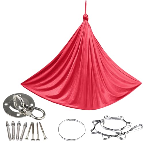 Fiorky Sensory Swing Heavy Duty Elastic Kuschelschwung for Innen im Freien (Rosenrot) von Fiorky