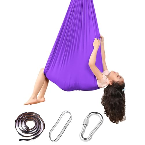 Fiorky Sensory Swing Heavy Duty Elastic Kuschelschwung for Innen im Freien (lila) von Fiorky