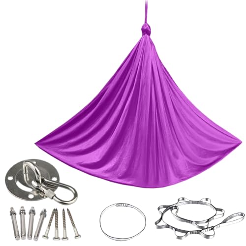 Fiorky Sensory Swing Heavy Duty Elastic Kuschelschwung for Innen im Freien (lila) von Fiorky