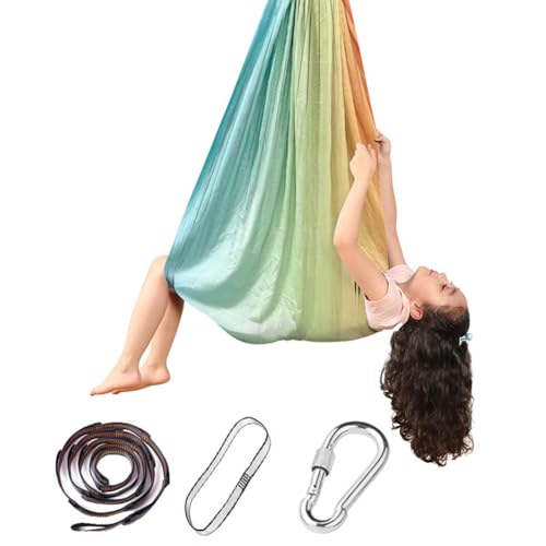Fiorky Sensory Swing Heavy Duty Elastic Kuschelschwung for Innen im Freien (orange) von Fiorky