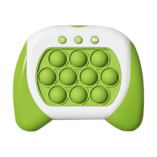Fiorky Squeeze Übung Reaktionsfähigkeit Hit The Gopher Game Machine mit Sound Light Dekompressionsspielzeug for Kinder (A Green) von Fiorky