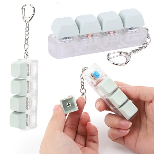 Fiorky Tastatur-Schlüsselanhänger, 4-Tasten-Tastatur-Spielzeug, tragbarer, Abnehmbarer Schlüsselbund-Clip, Tastenkappe, Spielzeug, Tastatur-Klicker-Spielzeug for Kinder und Erwachsene, um Fiorky Tastatur-Schlüsselanhänger, 4-Tasten-Tastatur-Spielzeug, tragbarer, Abnehmbarer Schlüsselbund-Clip, Tastenkappe, Spielzeug, Tastatur-Klicker-Spielzeug for Kinder und Erwachsene, um von Fiorky