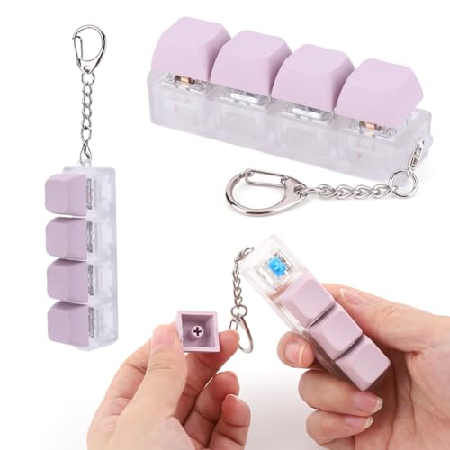Fiorky Tastatur-Schlüsselanhänger, 4-Tasten-Tastatur-Spielzeug, tragbarer, Abnehmbarer Schlüsselbund-Clip, Tastenkappe, Spielzeug, Tastatur-Klicker-Spielzeug for Kinder und Erwachsene, um Fiorky Tastatur-Schlüsselanhänger, 4-Tasten-Tastatur-Spielzeug, tragbarer, Abnehmbarer Schlüsselbund-Clip, Tastenkappe, Spielzeug, Tastatur-Klicker-Spielzeug for Kinder und Erwachsene, um von Fiorky