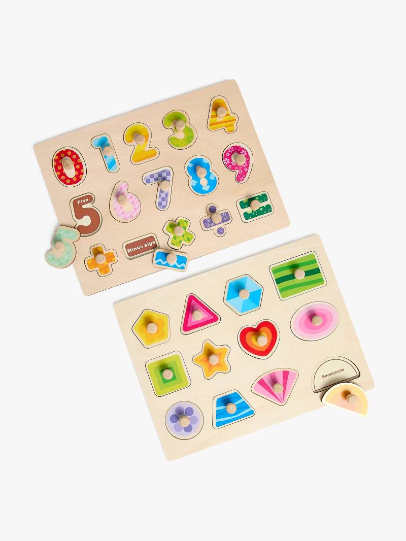 Fippla Knopfpuzzles Formen &  Zahlen 2er-Pack von Fippla