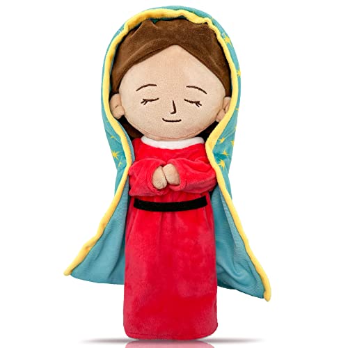 Firecos Jungfrau von Guadalupe Plüschpuppe, Plüschtier Jungfrau Maria Puppe, Christliches Religiöses Spielzeug für Kinder, Taufe Ostern Geschenke (Unsere Liebe Frau von Guadalupe) von Firecos