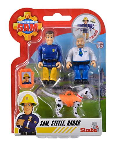 Auswahl: Simba - Feuerwehrmann Sam Figuren Set - Doppelpack mit Tier - Serie 4 - Actionfigur Norman Steele Penny (Sam; Steele; Radar) von Fireman Sam