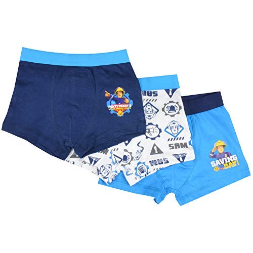 Feuerwehrmann Sam Jungen Retro Boxershorts, 3er Pack, Mehrfarbig (122/128) von Fireman Sam