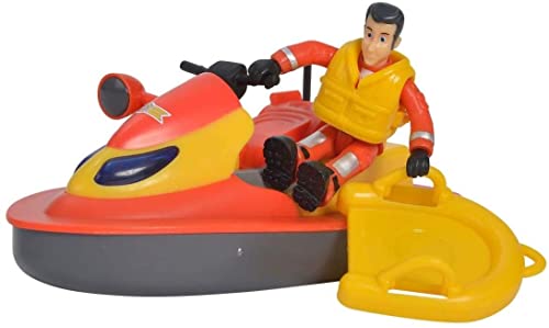 Simba 109251048038 Feuerwehrmann Sam Wassermotorrad Juno mit Elvis-Figur + 3 Jahre von Simba