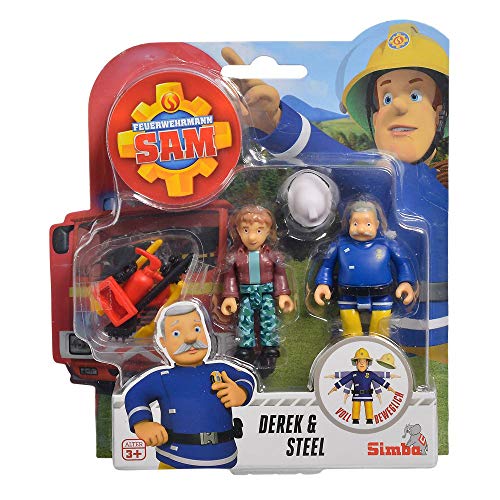 Simba Derek & Steele | Feuerwehrmann Sam | Spiel Figuren Set Toys von Fireman Sam