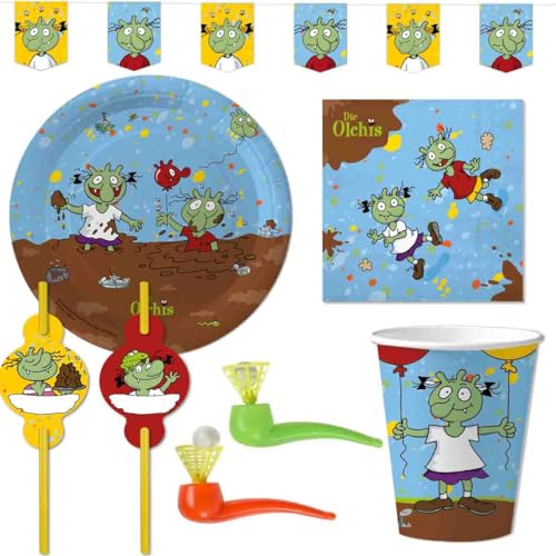 Partyset "DIE OLCHIS" Olchis Teller, Becher, Serviette, Girlande, Trinkhalme, Mitgebsel // Kindergeburtstag Olchis Partyset Partyset "DIE OLCHIS" Olchis Teller, Becher, Serviette, Girlande, Trinkhalme, Mitgebsel // Kindergeburtstag Olchis Partyset von Firlefantastisch Der Partyshop