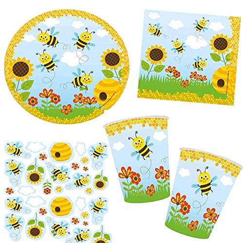 Firlefantastisch Partyset Biene mit Teller, Becher, Serviette, Konfetti // Partyset Bienchen Partyzubehör Firlefantastisch Partyset Biene mit Teller, Becher, Serviette, Konfetti // Partyset Bienchen Partyzubehör von Firlefantastisch