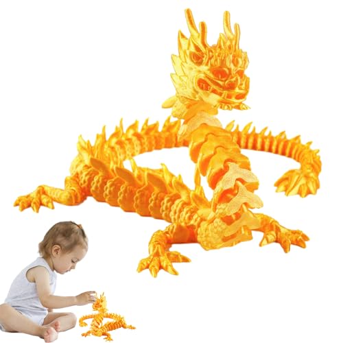 Firulab Drachen-Fidget-Spielzeug - Fidget bewegliche Drachenfigur, Flexibles Spielzeug | Mysteriöse Drachen 3D-gedrucktes Geschenk für Schreibtisch, Büro, Schlafzimmer von Firulab