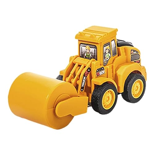 Firulab Baufahrzeuge Spielzeug - Straßenwalzen- und Bohrerspielzeug,Bulldozer-Bagger-Spielzeug, BAU-Power-Hauller-Bagger-Geschenk für Kleinkinder, Mädchen, Kinder von Firulab