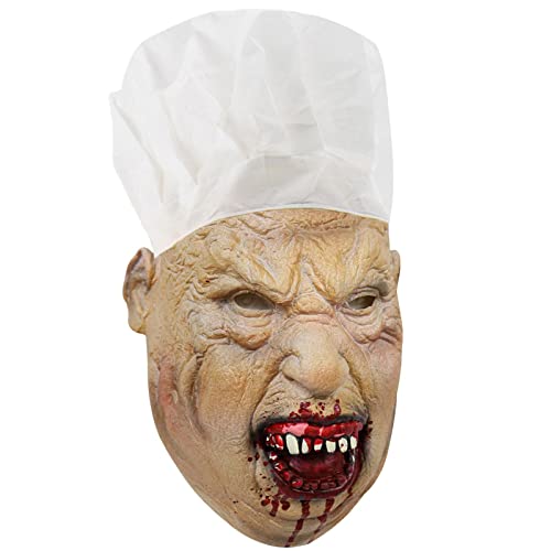 Firulab Halloween Cosplay Maske | Kopfbedeckung Kostü Requisiten - Gesichtsbedeckung Terror Kopfbedeckung Kostü Requisiten Zubehör Cosplay Gruselige Latexmaske realistisch für Halloween von Firulab