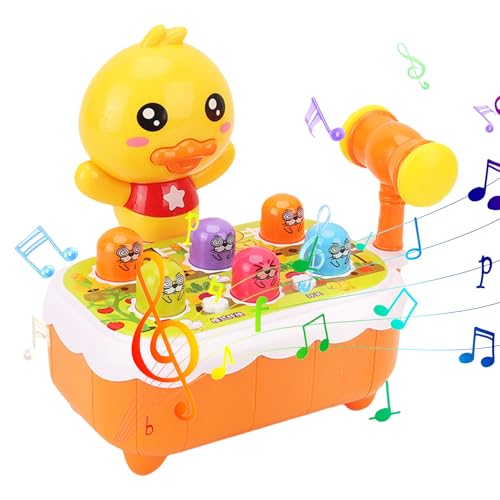 Firulab -Hamster-Memory-Spiel - Whack Mole Stampfspielzeug,Interaktives pädagogisches Entwicklungsspiel, Geburtstagsgeschenk für Kinder ab 2 Jahren von Firulab