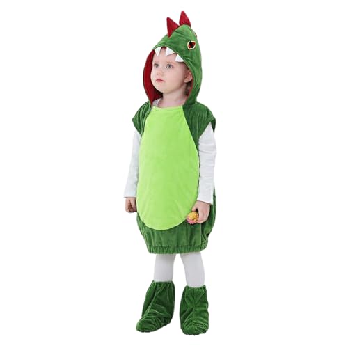 Firulab Kinder-Dinosaurier-Kostüm | Anziehkleidung | Niedliches Tierkostü für Jungen und Mädchen, Halloween-Kind-Dinosaurier-Verkleidungsparty von Firulab