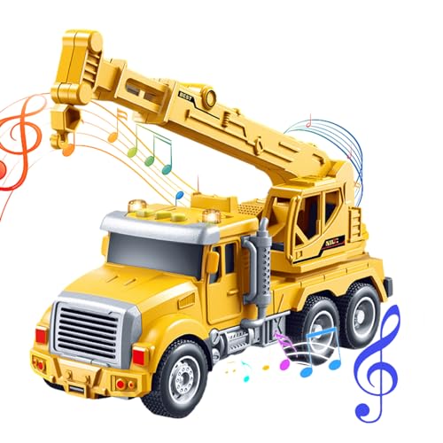 Firulab Reibungsfahrzeuge | Simuliertes Spielzeugfahrzeug mit Lichtern und Geräuschen - LKW-Spielzeug für Kinder, Jungen und Mädchen ab 4 Jahren, BAU-LKW-Spielzeug, Konstruktionsspielzeug von Firulab