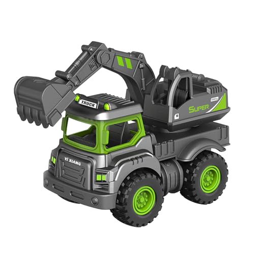 Firulab Spielzeug für Baufahrzeuge | Ingenieurbau-LKW-Spielzeugfahrzeug,Realistisches Baggerspielzeug, kleines Baumaschinenspielzeug für Jungen, Mädchen, Kinder ab 3 Jahren von Firulab