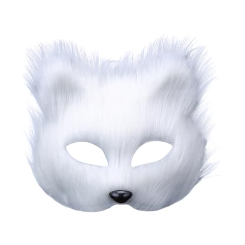 Firulab Tier-Gesichtsbedeckung - Cosplay Tier Gesichtsbedeckung - Wiederverwendbares Half Face Furry Cosplay-Kostüm für Maskerade-Partys und Bühnenauftritte von Firulab