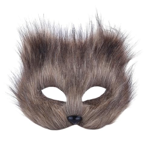 Firulab Tier-Gesichtsbedeckung | Halloween Tier Halbgesichtsbedeckung - Wiederverwendbares Half Face Furry Cosplay-Kostüm für Maskerade-Partys und Bühnenauftritte von Firulab