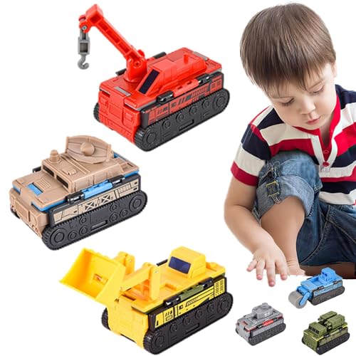 Firulab Transformierbare Autos, Anti-Reverse-Spielzeugauto | Verwandelbare Mini-Spielzeugautos für Kinder | Spielzeugfahrzeuge für Jungen und Mädchen im Vorschulalter zur Verbesserung der von Firulab