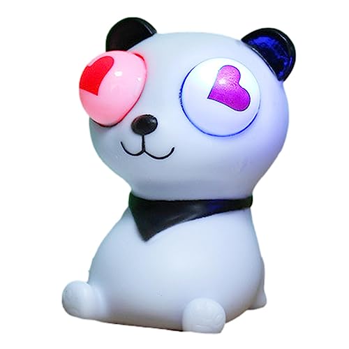 Pop-Out-Augen-Quetschspielzeug - Cartoon Pop-Eyed leuchtendes Panda-Spielzeug,Cartoon-Dekompressions-Panda-Puppe zum Stressabbau, sensorisches Spielzeug gegen Wut, ADHS Firulab von Firulab